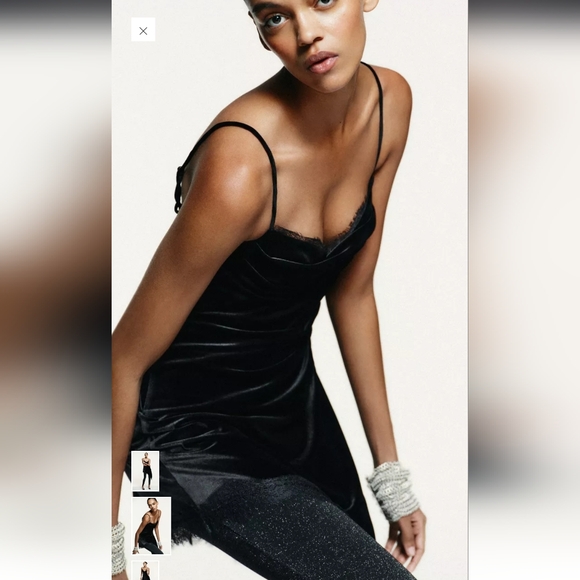 Zara Elegant Black Asymmetrical Dress - Picture 6 of 10